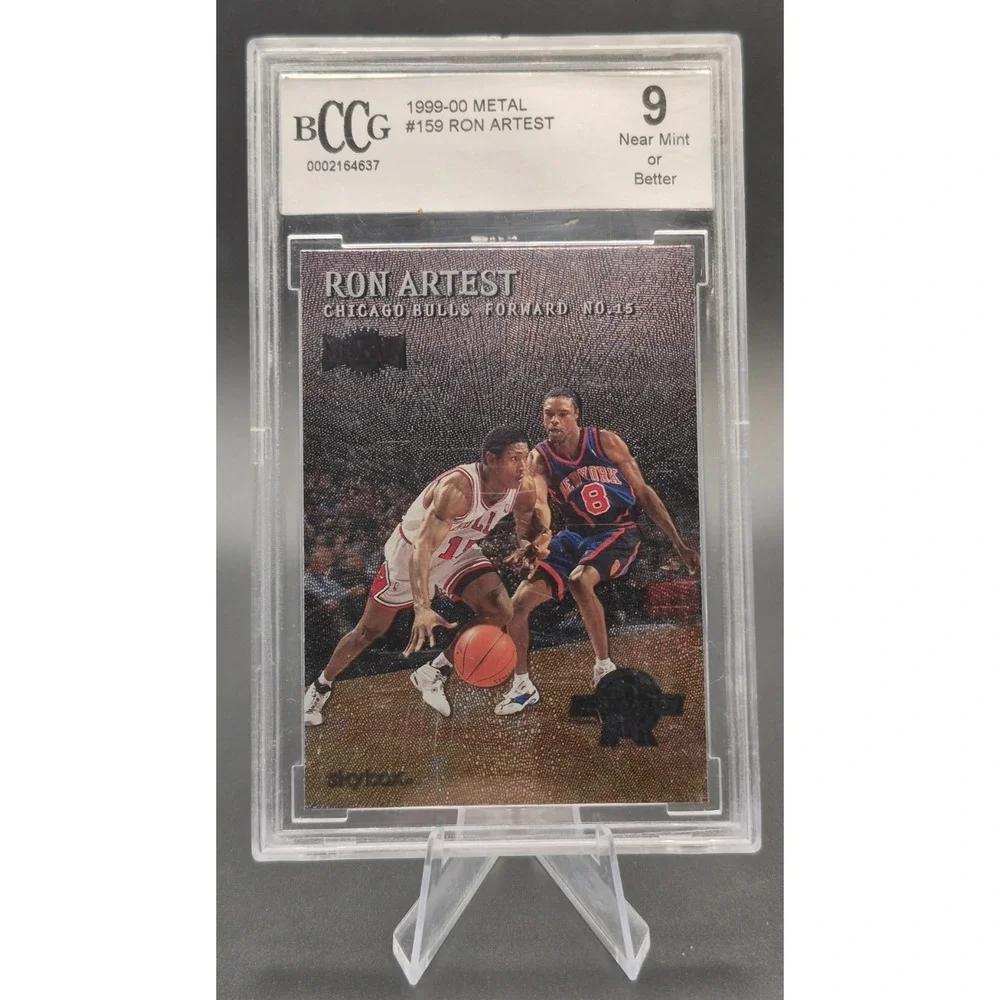 1999-00 Skybox Metal Ron Artest #159 Rookie Chicago Bulls BGGC 9 (RC)